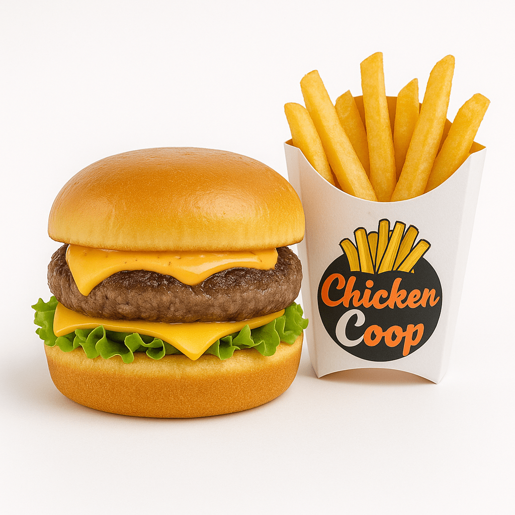 Cheese burger steak